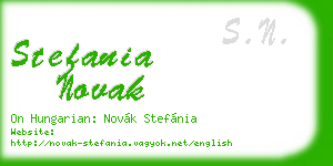 stefania novak business card
