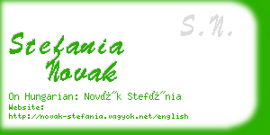 stefania novak business card